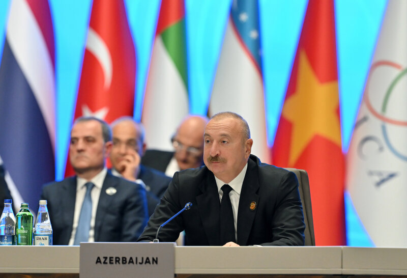 Azərbaycan Prezidenti AQEM-in Zirvə Toplantısında Ermənistanın işğalçılıq siyasətindən danışıb