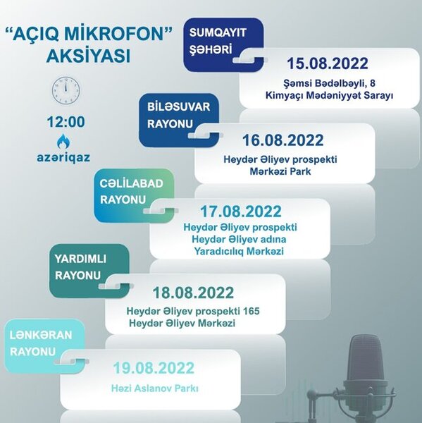 SOCAR "Azəriqaz" İB-nin "Açıq mikrofon" aksiyaları davam edir- FOTO