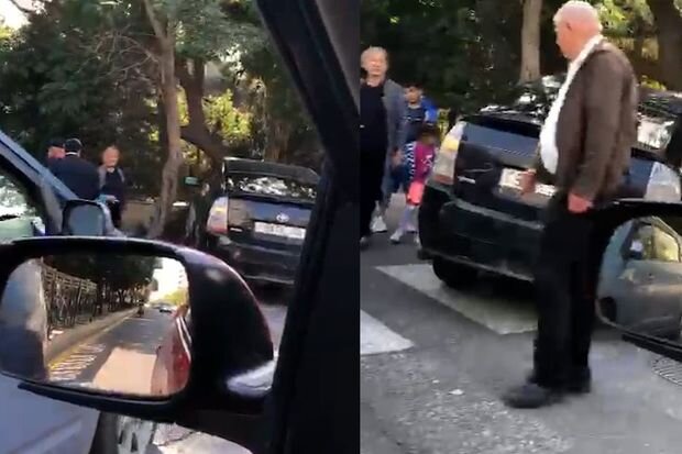 Bakıda "Prius" qəzaya düşdü - VİDEO