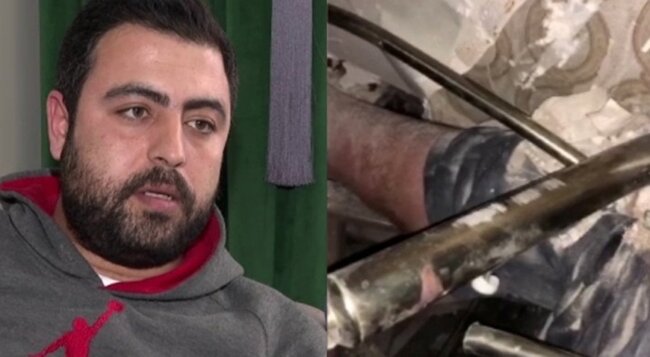 "Daşla bədənimi kəsdim" - Tapdığı mişarla dağıntılar altından çıxan şəxs yaşadıqlarını DANIŞDI - VİDEO