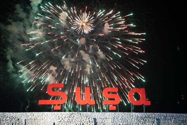 Şuşada möhtəşəm atəşfəşanlıq - Video+Fotolar