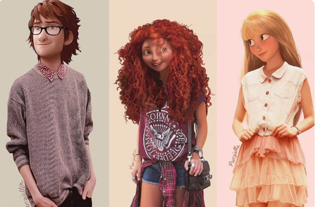 Cizgi filmlərinin qəhrəmanları MÜASİR GEYİMDƏ - FOTOLAR