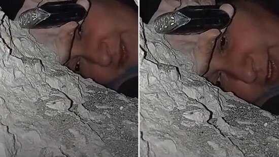 Dağıntılar altında qalan qadın nəzakəti ilə insanları kövrəltdi - VİDEO