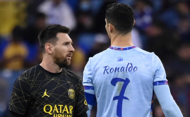 Ronaldo Messinin komandasına qol vurduğu an ekrana çıxan yazı GÜNDƏM OLDU - VİDEO