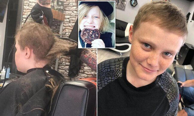 10 il saçını daramayan oğlan ilk dəfə bərbərə getdi - FOTO