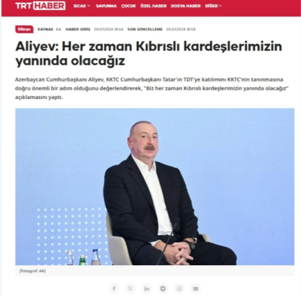 Türkiyə mediası İlham Əliyevin Şuşa mediaforumundakı çıxışını geniş işıqlandırıb