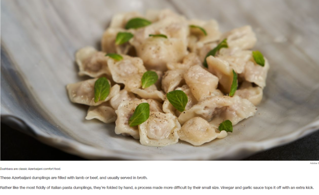 Düşbərə dünyanın ən yaxşı xəmir xörəkləri siyahısına düşdü