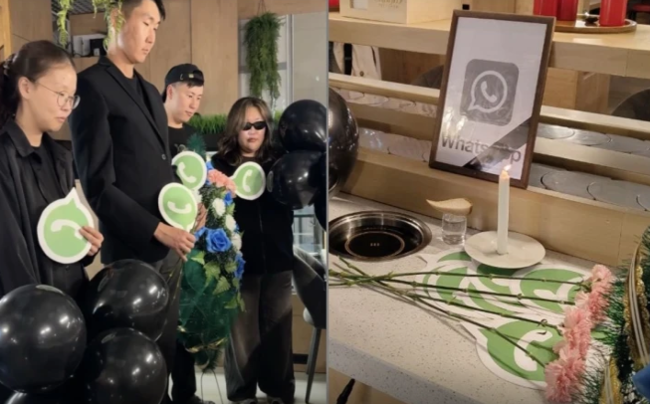 Rusiyada "WhatsApp"ı təntənəli şəkildə "dəfn etdilər"