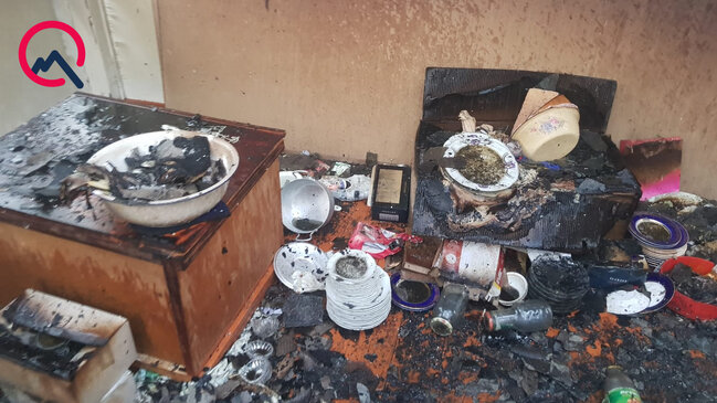 Göyçayda iki ev birdən yandı - Fotolar