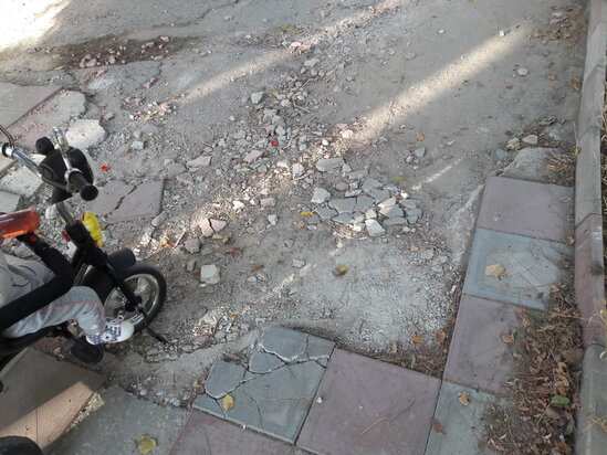 2 şəhidin abidəsi ucaldılan park baxımsız qalıb, yolları kələ-kötürdür - ŞİKAYƏT - FOTO