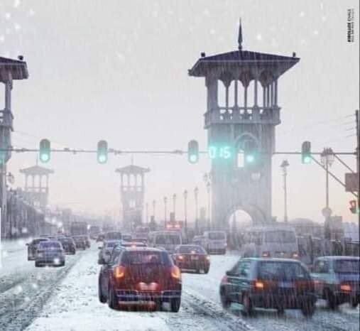 Misirin İsgəndəriyyə şəhərinə qar yağıb - FOTO