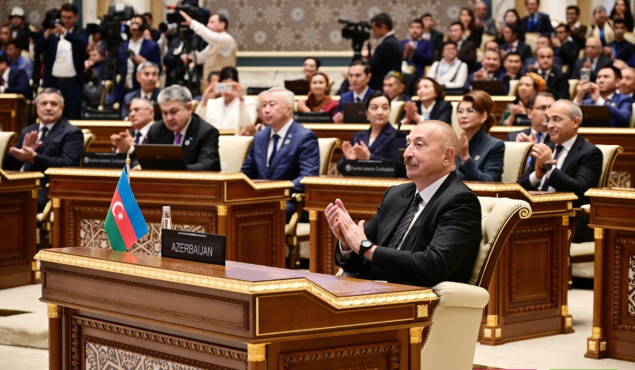 Prezident İlham Əliyev Daşkənddə "Gələcəyin İrsi" Beynəlxalq Mükafatının təqdimat mərasimində iştirak edib