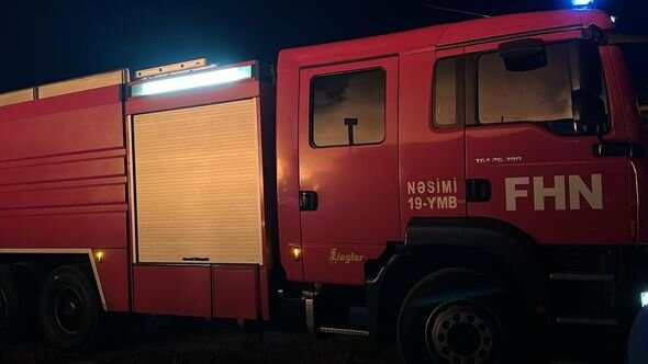 Bakıda inşaat materialları bazarındakı yanğın məhdudlaşdırılıb - YENİLƏNİB