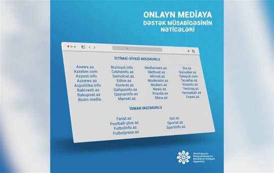 MEDİA qəzetlərə və saytlara maliyyə yardımı ayırdı