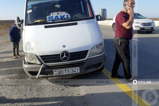 Qazax-Bakı yolunda QƏZA: Sərnişinlər təxliyə edildi - FOTO