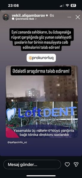 "Mənə ürək-dirək lazım deyil" - Yanğında həlak olan Arzunun atası