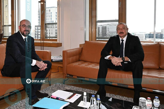 İlham Əliyev və Şarl Mişel arasında görüş olub - YENİLƏNİB + FOTO/VİDEO