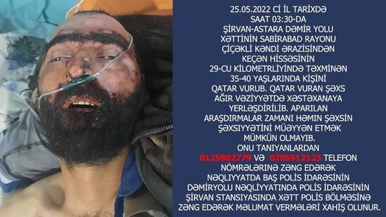 Sabirabadda qatarın vurduğu şəxs xəstəxanada ölüb - YENİLƏNİB + FOTO