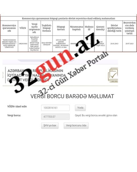 Həsənov qardaşlarının BOKT-nın külli miqdarda vergi borcu üzə çıxıb