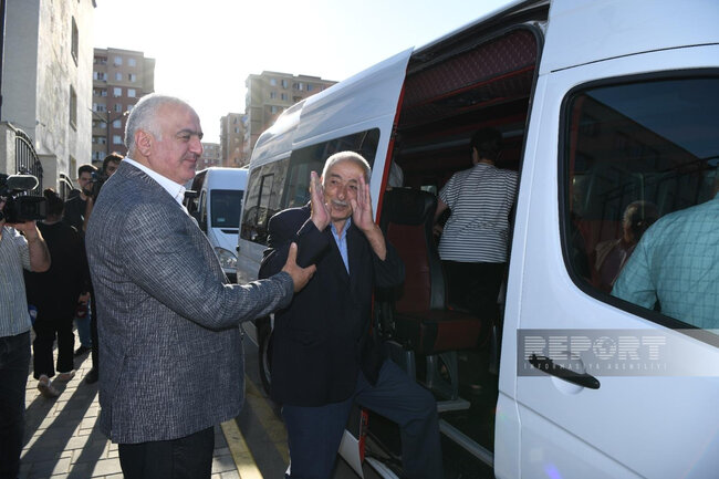 Daha bir neçə ailə Laçın şəhərinə yola salınıb - FOTO