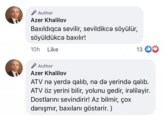 ATV rəhbərindən Mirşahinə cavab - "Söyüldükcə baxılır"