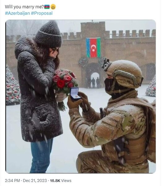 Şuşada evlilik təklifi fotosu: realdır, ya qurama?