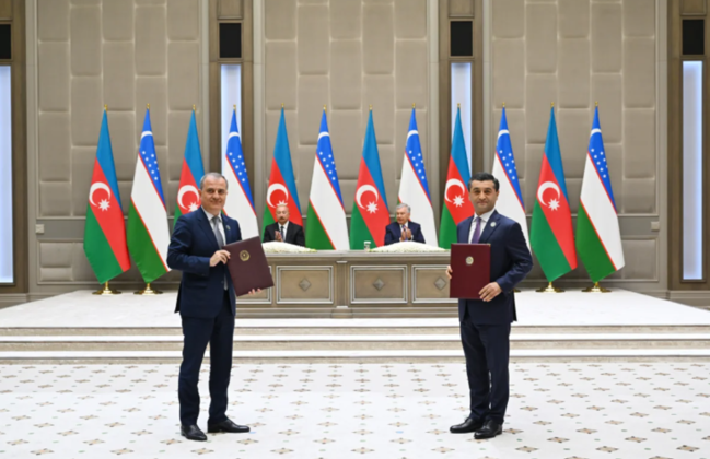 Daşkənddə Azərbaycan-Özbəkistan sənədlərinin imzalanması və mübadiləsi mərasimi olub - FOTO+YENİLƏNİB