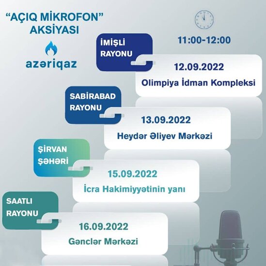 SOCAR "Azəriqaz" İB-nin "Açıq mikrofon" aksiyaları davam edir