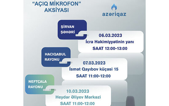 "Azəriqaz" İB-nin "Açıq mikrofon" aksiyası davam edir