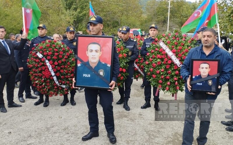 Füzulidə yol qəzasında həlak olan polis əməkdaşı Seyfi Abdullayev dəfn edilib - YENİLƏNİB