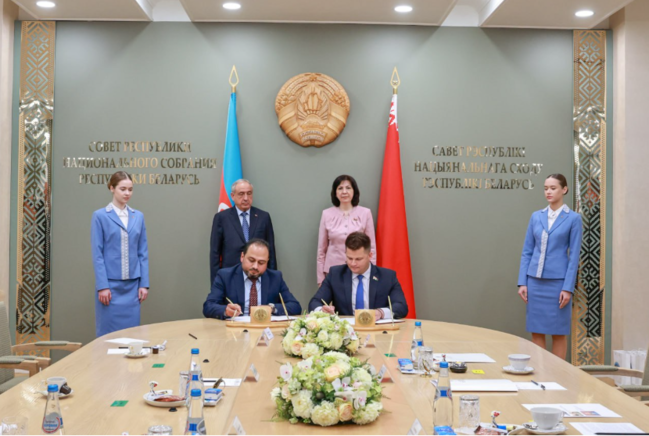 Belarus Parlamentinin sədri "Azərbaycan-Belarus Gənclər Forumu"nun iştirakçılarını qəbul etdi - FOTOLAR