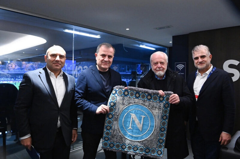Nazir "Qarabağ" - "Napoli" oyununu stadiondan izlədi