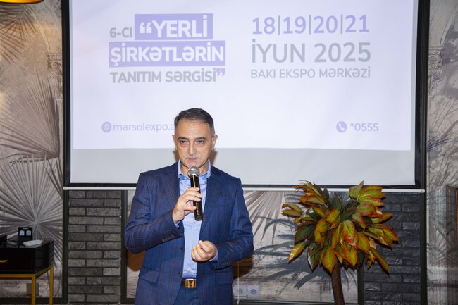 6-cı "Yerli şirkətlərin tanıtım sərgisi"nin iştirakçıları ilə görüş baş tutdu - FOTO