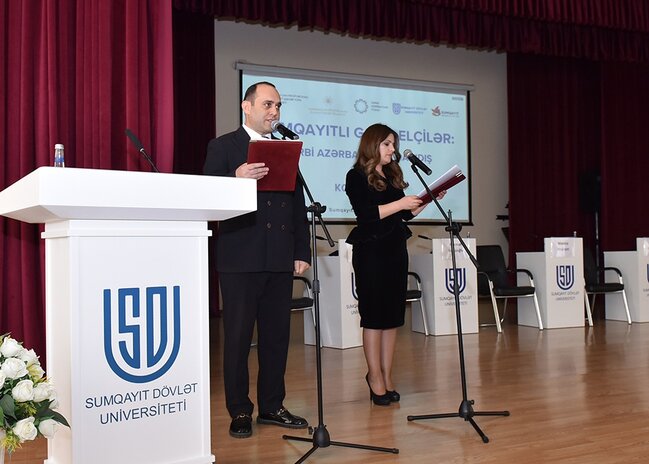 Sumqayıt Dövlət Universitetində "Sumqayıtlı gənc elçilər: Qərbi Azərbaycana qayıdış"mövzusunda konfrans keçirilib