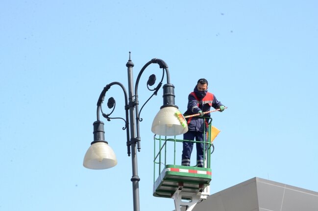 Bu gün Bakının 545 küçəsi yuyuldu