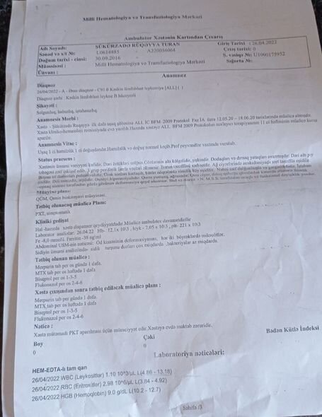 Leykozdan əziyyət çəkən azyaşlının anası: "Təkbaşına mübarizə aparmaqdan yoruldum" - FOTO