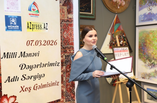 Xətai Sənət Mərkəzində "Milli-mənəvi dəyərlərimiz" adlı incəsənət sərgisi keçirilib - FOTOLAR