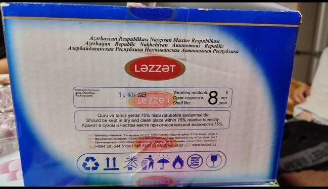 "Ləzzət" doğranmış qənddən dəmir çıxdı