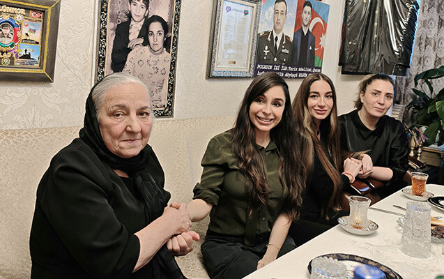 Leyla və Arzu Əliyevalar Polad Həşimovun evində - Fotolar