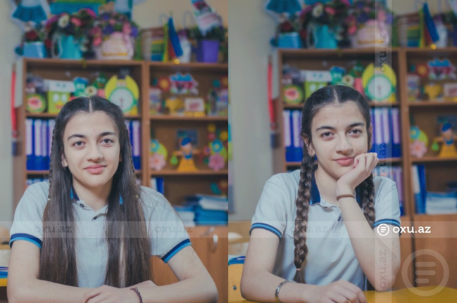 Salyanda əkiz bacılar eyni universitetə qəbul oldular