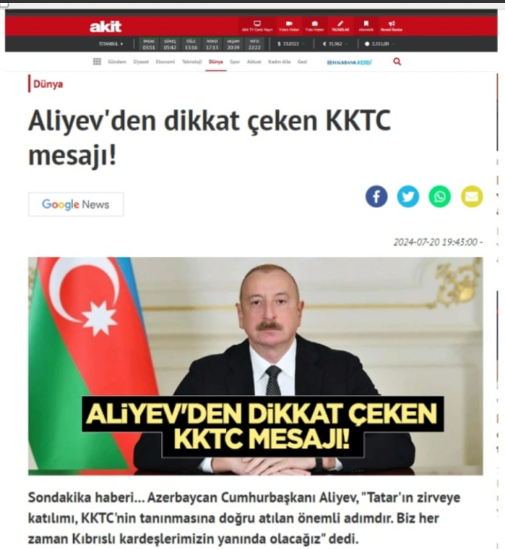 Türkiyə mediası İlham Əliyevin Şuşa mediaforumundakı çıxışını geniş işıqlandırıb