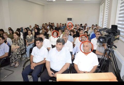 Fəzail İbrahimlinin görüşünə büdcə təşkilatlarının işçiləri gətirilib - Fotolar