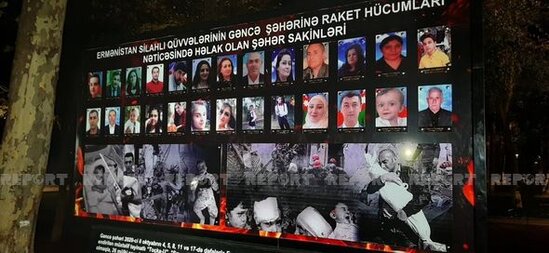 Gəncədə erməni terrorunun qurbanları yad edildi - FOTO