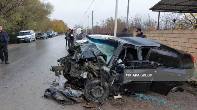 Sabirabadda ağır qəza - 3 nəfər öldü - Fotolar