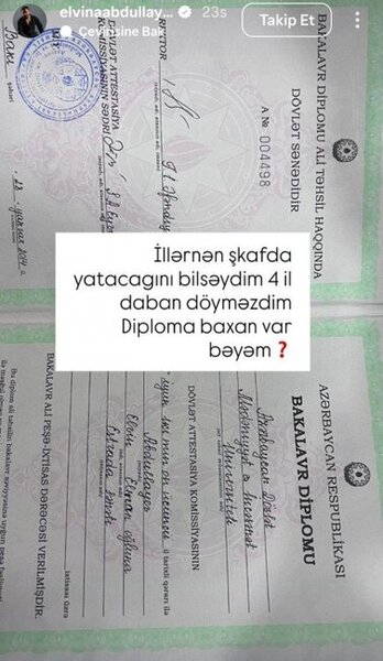 "Məgər diploma baxan var?"