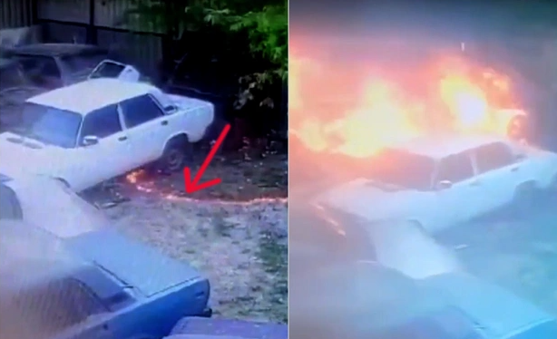 Uşağın odla oyunu altı avtomobili külə döndərdi