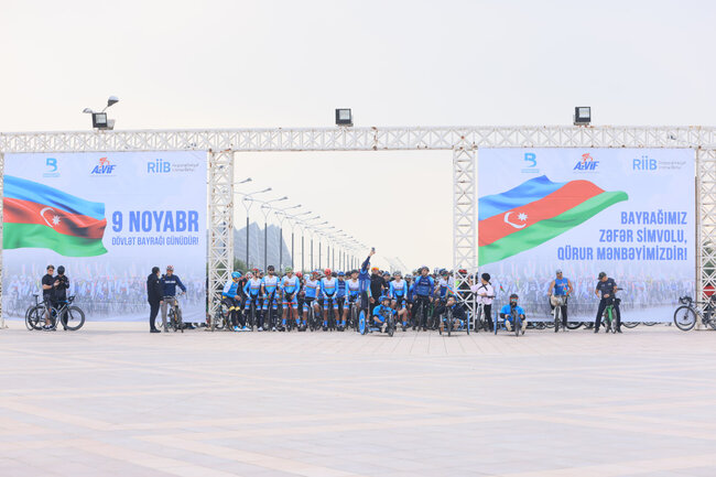 9 Noyabr – Dövlət Bayrağı Günü münasibətilə veloyürüş keçirilib - FOTO