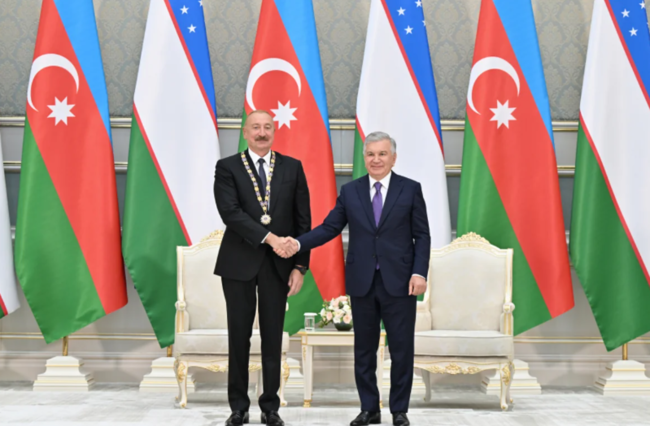 Daşkənddə Azərbaycan və Özbəkistan prezidentlərinin təltifolunma mərasimi keçirilib - FOTO