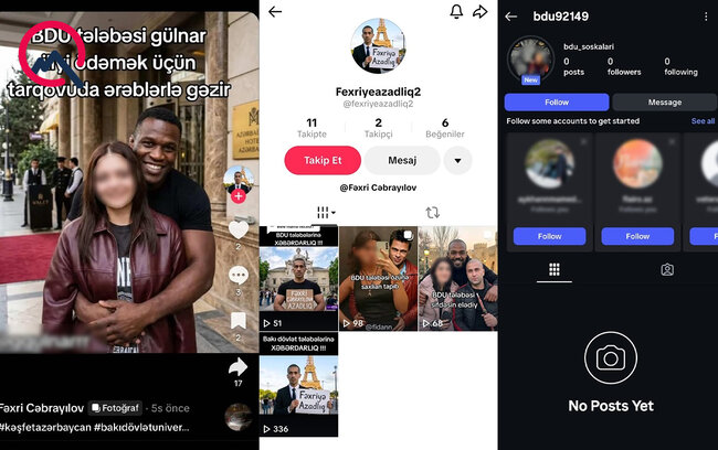 BDU tələbələrinin nalayiq formada paylaşılması davam edir - Foto