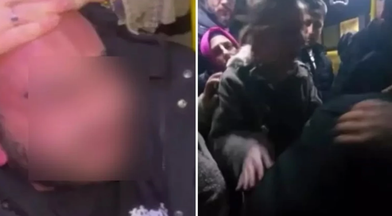 Avtobusda qadına sataşan şəxs sərnişinlər tərəfindən DÖYÜLDÜ- VİDEO